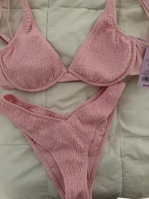 Target Wild Fable Smocked Bikini Pink thumbnail 4