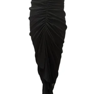 Betsy & Adam Vintage Y2K Black Ruched Rhinestone Midi Homecoming Dress Modern 6‎ thumbnail 4