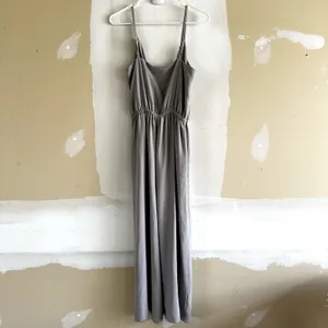 Aritzia Wilfred Melodie Jumpsuit Wide-leg Ashen V-neck Faux Wrap Gray Small thumbnail 6