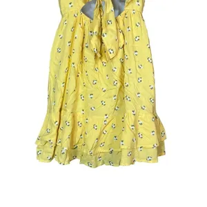 Hollister Women’s Yellow Floral Print Dress Size XS‎ thumbnail 7