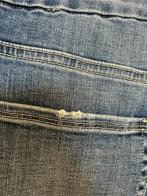 Good American Distressed Ankle Skinny Jeans - Medium Blue thumbnail 5