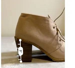 Women’s Neutral Cream Beige Bootie Heel Boots Size 7.5 thumbnail 8