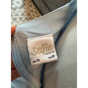 Selfie Leslie Light Blue Swiss Dot Mini Dress Size M thumbnail 3
