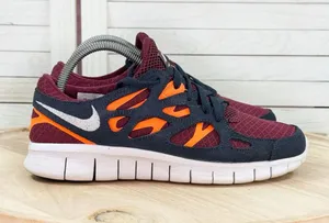 Nike Women’s Free‎ Run 2 Lace Up Running Shoes Burgundy Blue Size 8.5 DM8195-600 thumbnail 1