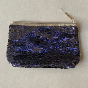 Lancome Sequins Makeup Bag Blue thumbnail 1