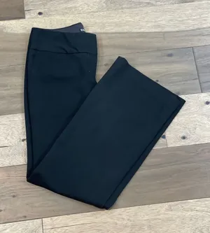 Express Editor Womens Wide Leg Pants Size 4R Black thumbnail 1