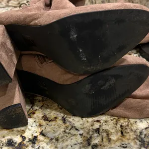 EGO Lace-Up Over-the-Knee Suede Boots in Brown size 4 great condition thumbnail 7