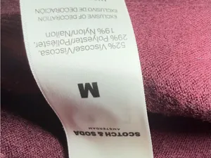 Scotch‎ Soda Amsterdam Medium Burgundy Pink Lined Preppy Cardigan Grandpacore thumbnail 7