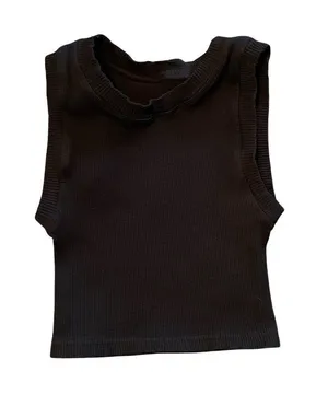 FP Movement by Free People Ribbed Cropped Tank Top in Black size XS Baby Tee thumbnail 1