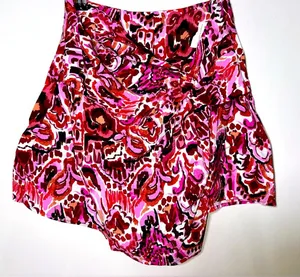NWT‎ ZARA Sarong-Style Pink Geometric Skort - small thumbnail 1