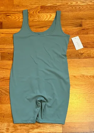 Isabel by Ingrid+Isabel Maternity Women XS Sage Green Unitard Shorts Stretch New thumbnail 1