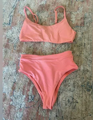 Coral Bikini Set Pink thumbnail 1