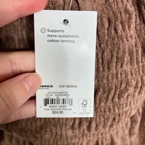 NEW SO women’s brown soft stretch elastic stretch loose hem‎ cropped tank summer thumbnail 2