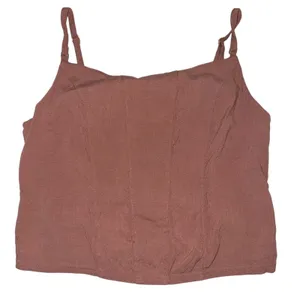Free People‎ Rose Mauve Corset Cropped Cami Tank Top Women's Size L thumbnail 2