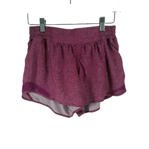 Lululemon‎ Hotty Hot Short II Long 4" Heather Lux Multi Deep Fuschia Womens 6 thumbnail 3