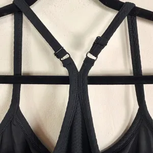 Beach‎ Riot Sport Black Textured Honeycomb Racerback Tank Top Built-In Bra Small thumbnail 6