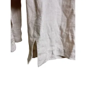 J.Crew Baird McNutt Linen Tunic Style Long‎ Sleeve Shirt Beige Women’s Size 4 thumbnail 5