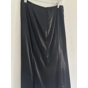 Divided Satin Maxi Skirt Womens 4 Black Whimsigoth Grunge Rock Event‎ Party thumbnail 4