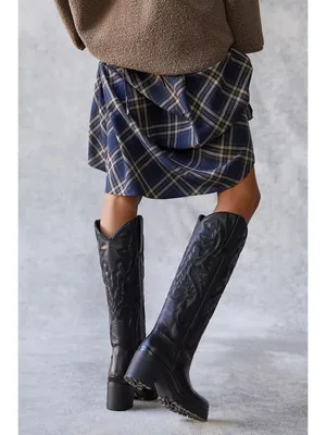 JEFFREY CAMPBELL x Anthropologie Tall Western Heeled Boots in Black Size US 8.5 thumbnail 2