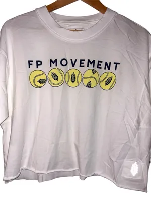 FP MOVEMENT Inspire Buti Logo Tee / Court Logo Ivory Combo Extra Small thumbnail 5