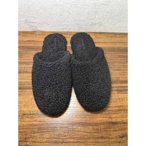 Bombas Sunday Slipper Faux-Fur Sherpa Slip-On Mule In Black - Women's Size 6 thumbnail 3