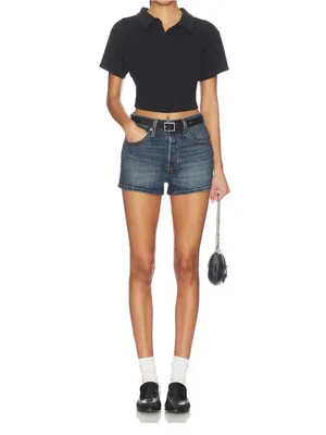 Levi’s Woman’s 501 C Curve Short Dark Wash Denim W24 Festival Coastal Cowgirl thumbnail 3