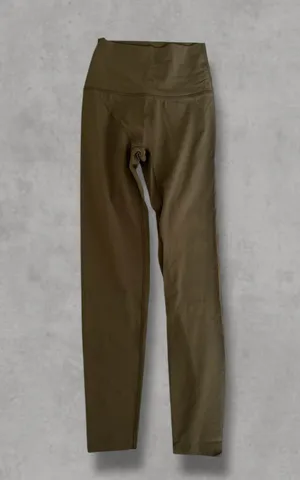 Khaki High-Waisted Leggings thumbnail 1