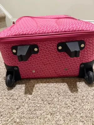 Girls Pink Patterned Travel Tote and Carry-On Set thumbnail 7