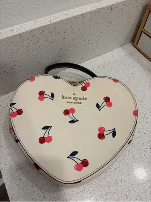 Kate Spade New York Love Shack Cherry Heart Handle Bag- Cream Heart Cherries thumbnail 2