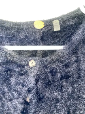 Free People Fuzzy Cropped Cardigan M/L Eyelash Knit Button Front Sweater thumbnail 3
