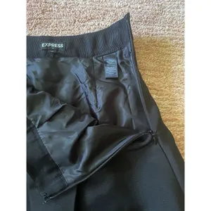 EXPRESS Black A-Line Midi SKIRT with Sheer Panel Details Size XS NWOT thumbnail 4