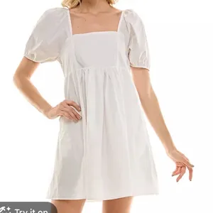 Draper James | Women's Magnolia White Cotton Puff Sleeve Smocked Mini Dress, S thumbnail 1