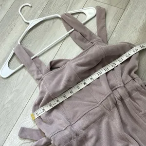 Free People Jumpsuit wide leg its a cinch womens Purple (medium) athleisure boho thumbnail 3