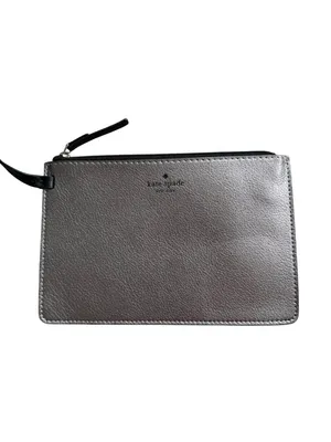 KATE SPADE Pewter Saffiano Leather Wristlet Clutch thumbnail 5