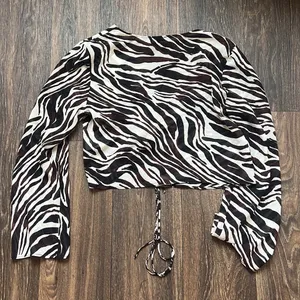 Dynamite Zebra Sheer Blouse thumbnail 4