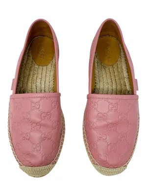 Gucci Guccissima Pink Leather GG Monogram Espadrille Flats EU 40 thumbnail 1
