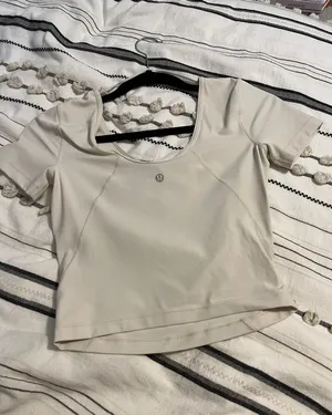 Lululemon Align Tee White Opal Size 4 thumbnail 3