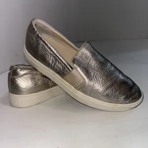 Birdies Swift Gold Metallic SlipOn Leather Sporty Preppy Cushion Sneakers Size 8 thumbnail 10