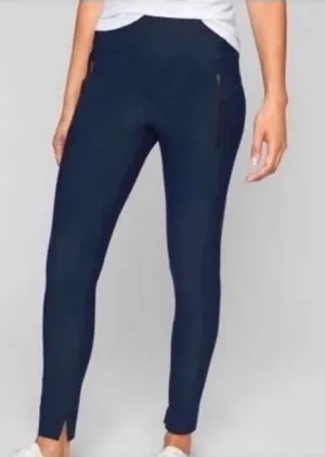 Athleta Stellar Tight Pants Small Black Travel Leggings‎ Zipper Pocket Women's thumbnail 1
