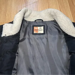 Ruff Hewn Black Puffer Vest Women’s Size Large Quilted Full‎ Zip Sherpa Collar thumbnail 7