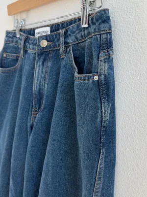 Princess Polly Wide Leg Crop Jeans Womens US 4 Blue Raw Hem thumbnail 6