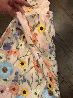 VICI Cassie Strapless Floral Embroidered Midi Dress Large NWT - C39-311 thumbnail 5