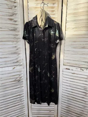 Disturbia Rosanella Floral Print Midi Shirt Dress, US6 thumbnail 4