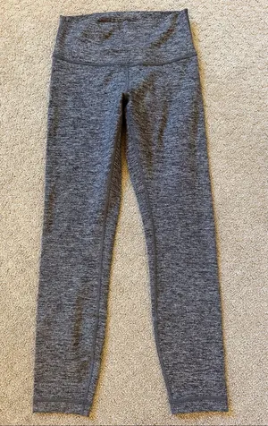 Lululemon Heather Gray High Rise Soft Active Leggings thumbnail 1