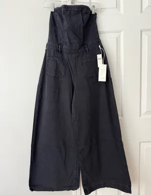 Anthropologie Pilcro Strapless Polished Wide-Leg Denim Jumpsuit, Size 4 thumbnail 7