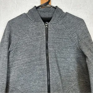Lululemon Pleat To‎ Street Bomber Jacket in Heathered Snow Slub Coal Size 6 thumbnail 4