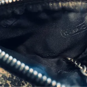 COACH Vintage Black Signature C Print Keychain Card Holder Wallet thumbnail 4