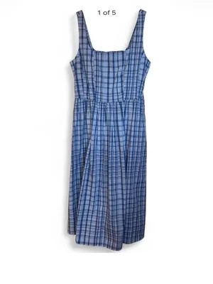 Free Assembly Blue Plaid Mini Dress NWT Size Large thumbnail 2