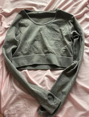 SHEIN Brown Cropped Workout Top thumbnail 1