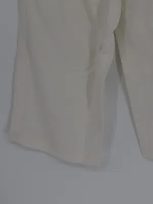 Athleta Womans Cabo Linen Wide Leg Pant White Size 12 Cropped Coastal Minimalist thumbnail 11